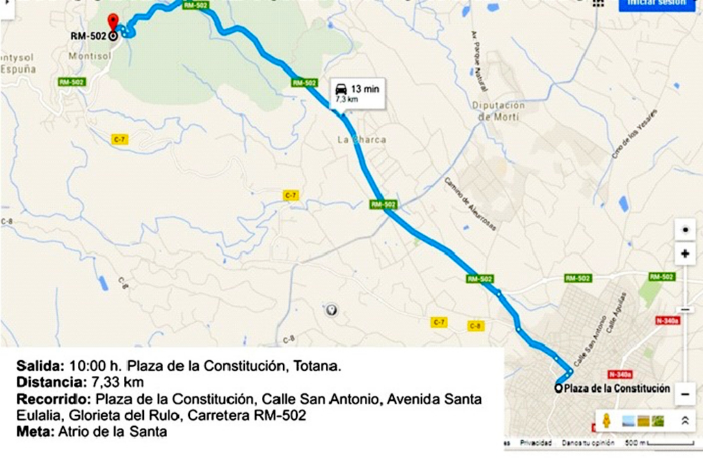 La XXVII Subida a La Santa-Totana tendr lugar el domingo 21 de septiembre